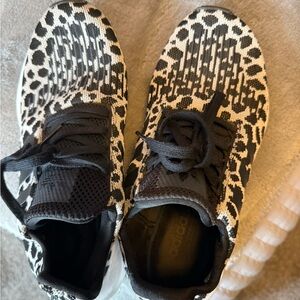 adidas Black and White Animal Print Runners